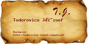 Todorovics József névjegykártya