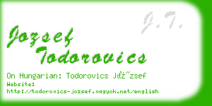 jozsef todorovics business card